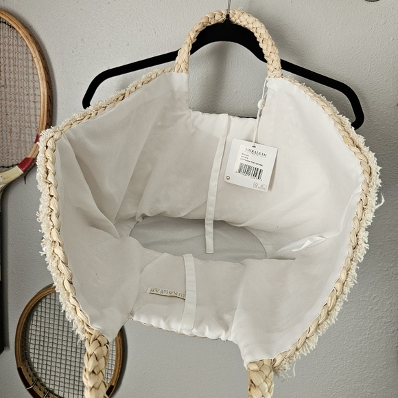 NWT Eden Bride Tote Natural Basket Weave Wedding - Picture 6 of 8